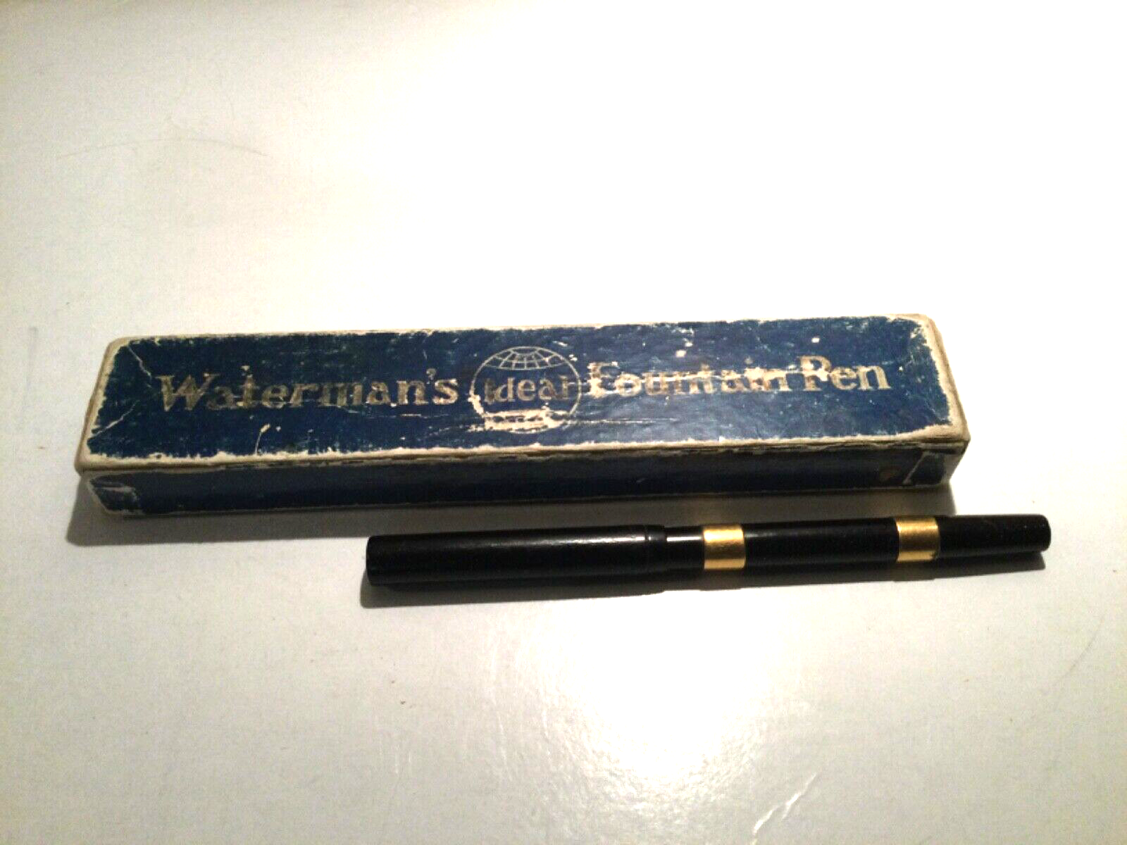 Antique VTG Waterman Eye Dropper Fountain Pen 2 Gold Bands and BOX eBay