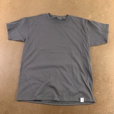 Gildan Heavy Cotton Youth Size Large Gray Short Sleeve Crew Neck T-Shirt New