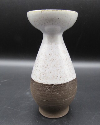 Vintage Ditlev Danmark ceramic bud vase Denmark modernist glazed pottery 3.75''