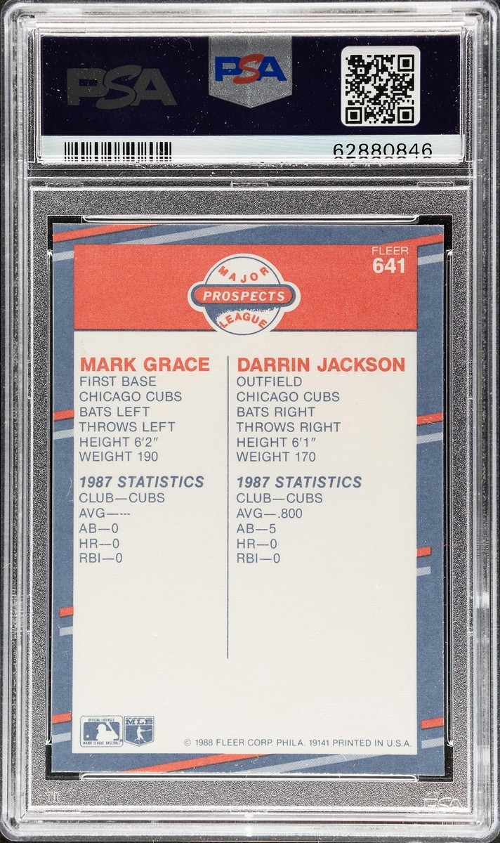 1988 Fleer Mark Grace/Darrin Jackson #641 PSA 10 | eBay