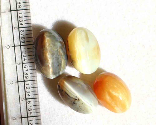 18.0 Ct 9*13 MM Natural Color Cat's Eye Opal Oval Cabochon Loose Gemstone 4 Pic - Picture 2 of 5