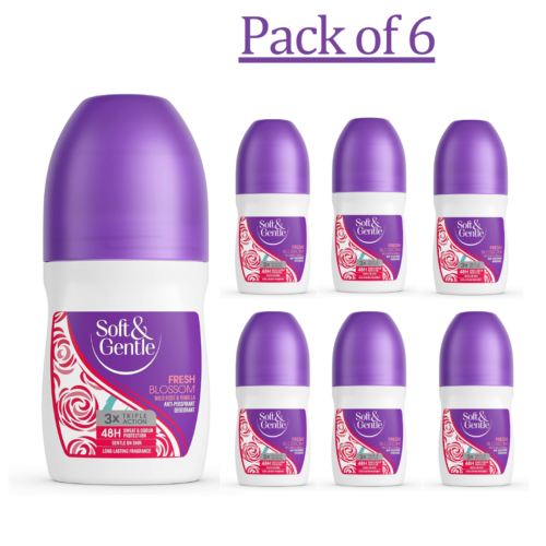 SOFT & GENTLE Anti-Perspirant Deodorant Spray and Roll On Pack of 6 X 250 ml - Picture 10 of 13