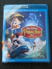 Disney Pinocchio 70th Anniversary Platinum Edition 2-Disc Blu-Ray DVD New Sealed