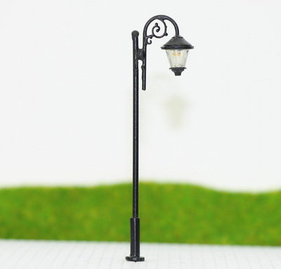 10Pcs Model Railway Warm White HO Scale Lamps Post 1:87 Street Light