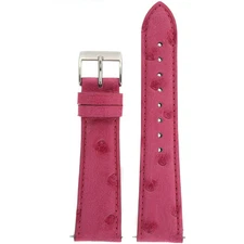 Watch Band Genuine Pink Ostrich with Easy Change Springs