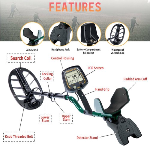 Luxurious Professional Waterproof Metal Detector with 11" DD Coil and LCD screen - Picture 4 of 14