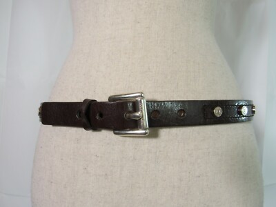 Michael Kors Brown Leather Studded Belt Size M | eBay display picture 1