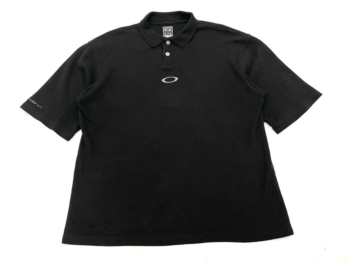 Vintage Y2K Oakley Software RARE Center Logo Polo XL Black Vintage Y2K Oakley Software RARE Center Logo Polo XL Black