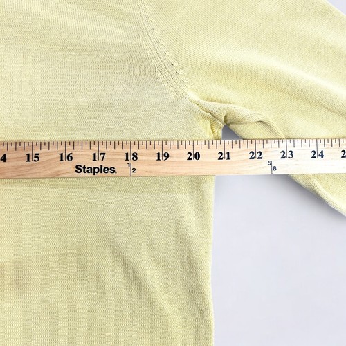 NEW Calvin Klein Sweater Men's Medium Yellow Pullover Knit Supima Preppy Casual - Picture 10 of 11