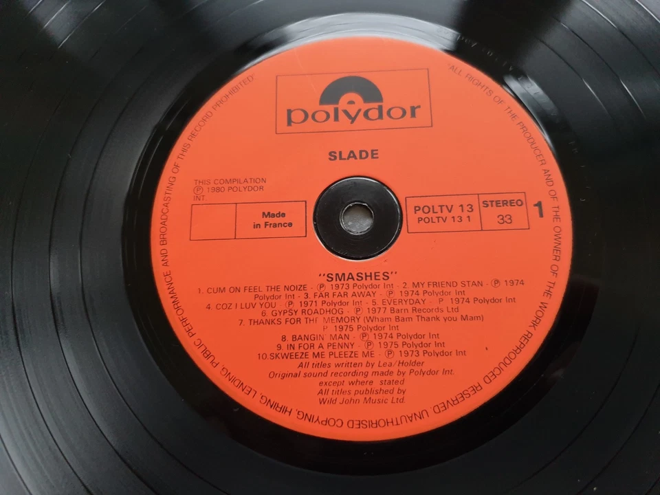 SLADE - SMASHES 1980 UK PRESS 12" VINYL RECORD LP       - Image 4 of 4