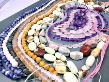 14 Strands Mixed Gemstone Beads Artisan Jewel...