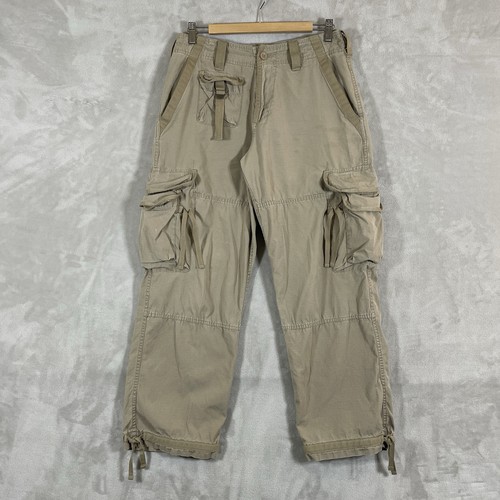 Vintage Y2K Aeropostale Paratrooper Cargo Pants 28x30 Military Surplus Army