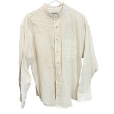Yves Saint Laurent Mens 17.5 34-35 White Casual Dress Shirt