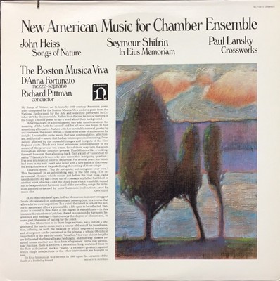John Heiss / Seymour Shifrin / Paul Lansky - The Boston Musica Viva, D'Anna Fort