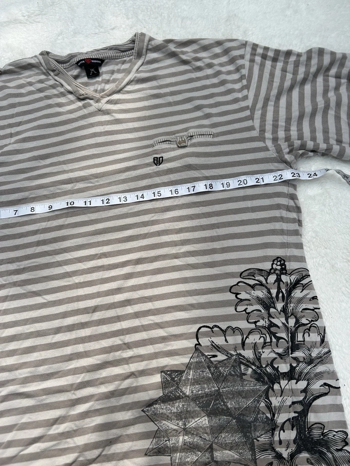 Camisa Patinadora Grunge Rayas Artful Dodger De Colección Y2K RARA Talla XL  Foto 4 de 4