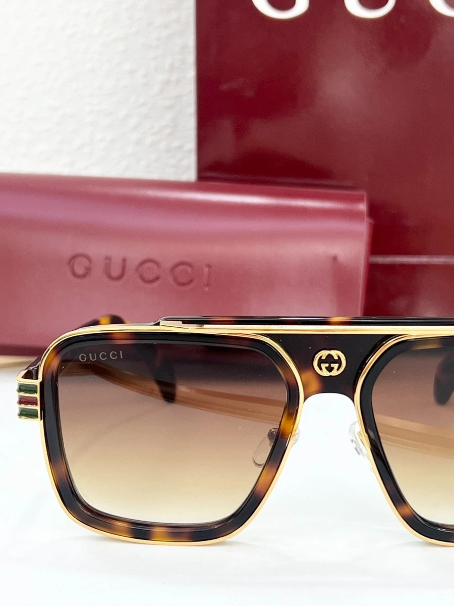 Gucci Aviator Gold Sunglasses for Women for sale | eBay