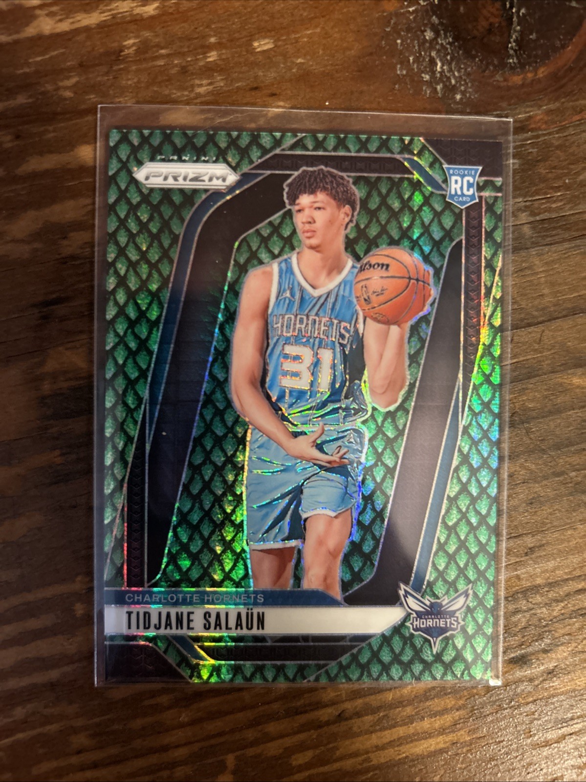2024-25 Panini Prizm Tidjane Salaun #262 Jade Dragon Scale Prizm /48 Rookie RC