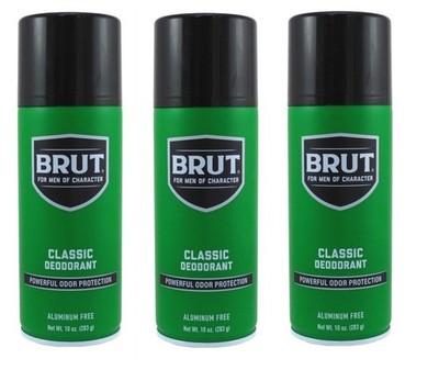 BL Brut Classic Deodorant Aluminum Free 10oz X 3 Packs