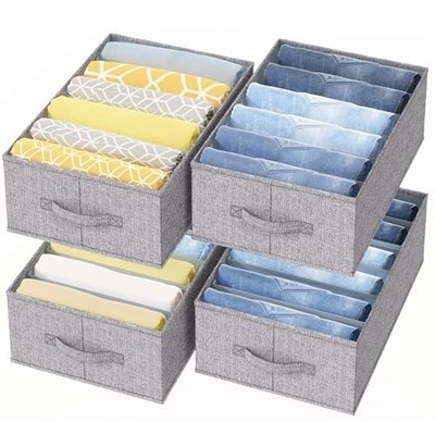  4pcs Wardrobe Clothes Organizer with Board Closet Organizers and Storage 6 