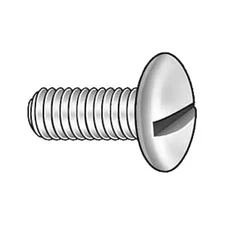 3/8"-16 X 3 In Slotted Round Machine Screw, Plain 18-8 Stainless Steel, 10 Pk,