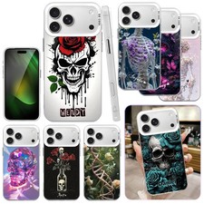 Skull Style Personalised Case For iPhone 17e 16 Pro Max 15 14 Plus Hard PC Cover