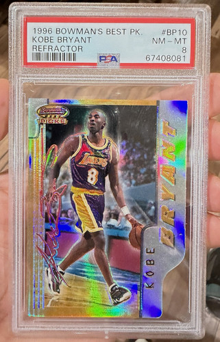 Topps 1996 Bowman's Best Picks Kobe Bryant Refractor Rookie PSA 8! 🔥 🔥 🔥 