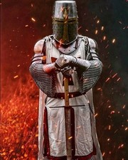 Medieval Templar Knight Full Body Armour Halloween Suit Larp Armor Chain mail