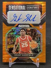 2023 Panini Prizm Draft Picks Orange Pulsar /49 Grant Sherfield #SS-GSF Auto