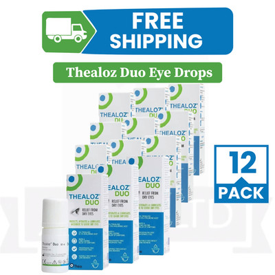 THEALOZ Duo 10ml   Eye Drops PACK OF 12 Dry EXP-05/2028