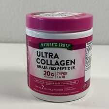 Natures Truth Collagen Peptides Powder Unflavored 7 oz Non-GMO Keto Exp 07/2030