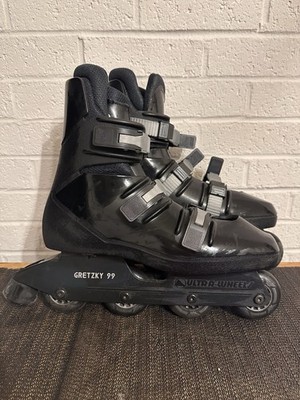 Wayne Gretzky 99 Ultra-Wheels Inline Skates 9 Men Rollerblades Bag Franklin Pads