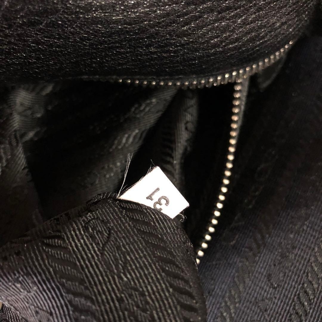 PRADA Women's Shoulder Bag  Boston Leather Black Authentic Used Archive thumbnail 9