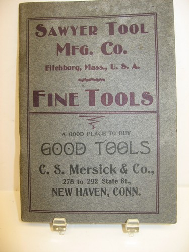 Antikes Sawyer Werkzeug von 1904 MFG. CO., Fitchburg, Mass., Katalog "G"