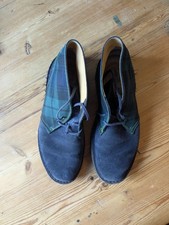Clarks Originals Desert boots blue and tartan  size 9