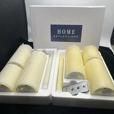 Home Reflections 8-Piece Flameless Candle Set Ivory