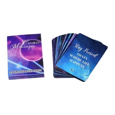 42 Pcs Cosmic Messages Purple Oracle Tarot Card Deck For Beginners Divination