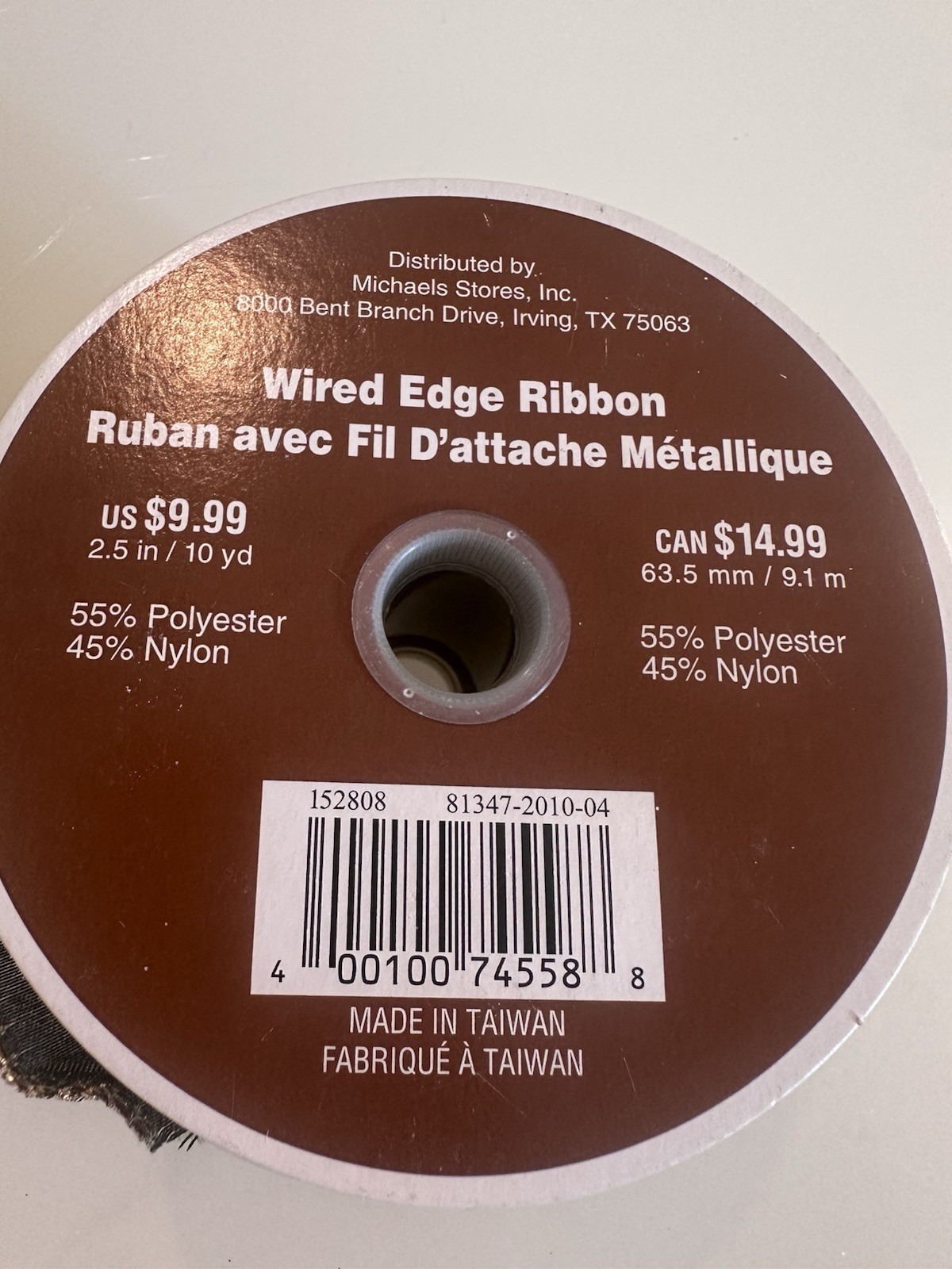 Lot 4 Christmas Wired 2.5" Ribbon - Celebrate It Red And Metallic Green 110 Ft