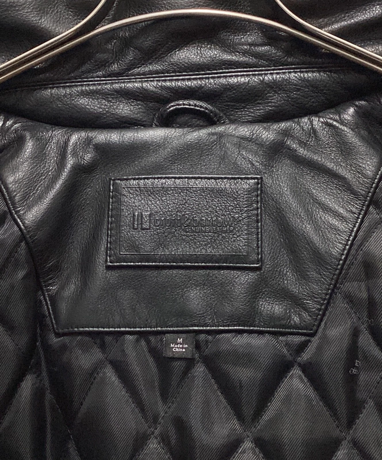 Croft & Barrow Leather Drizzler Jacket Men's Size M Black - product detail image 5