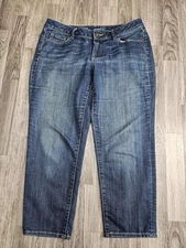 Sonoma Life + Style Capri Jeans Womens 8 Blue Stretch Denim Cropped