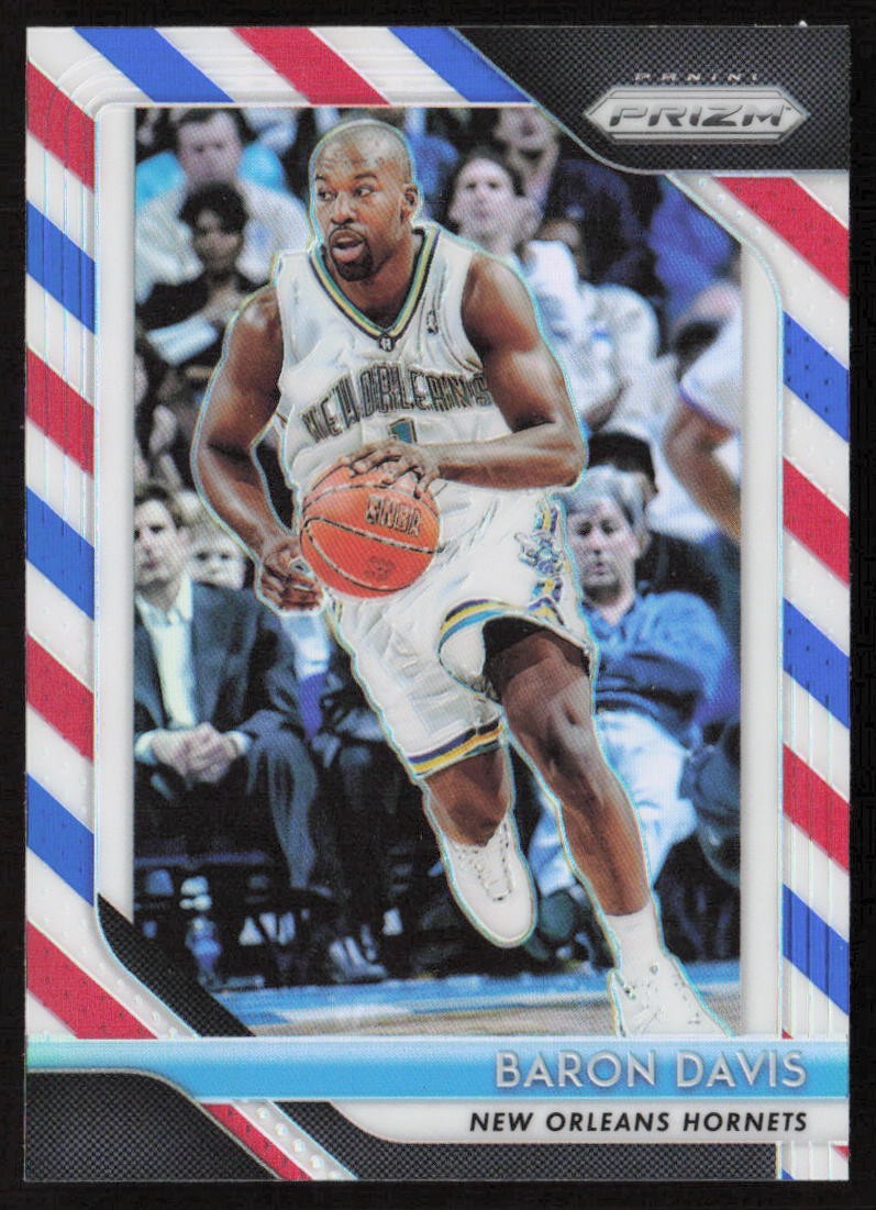 Baron Davis 2018-19 Panini Prizm Prizms Red White and Blue #215 Hornets