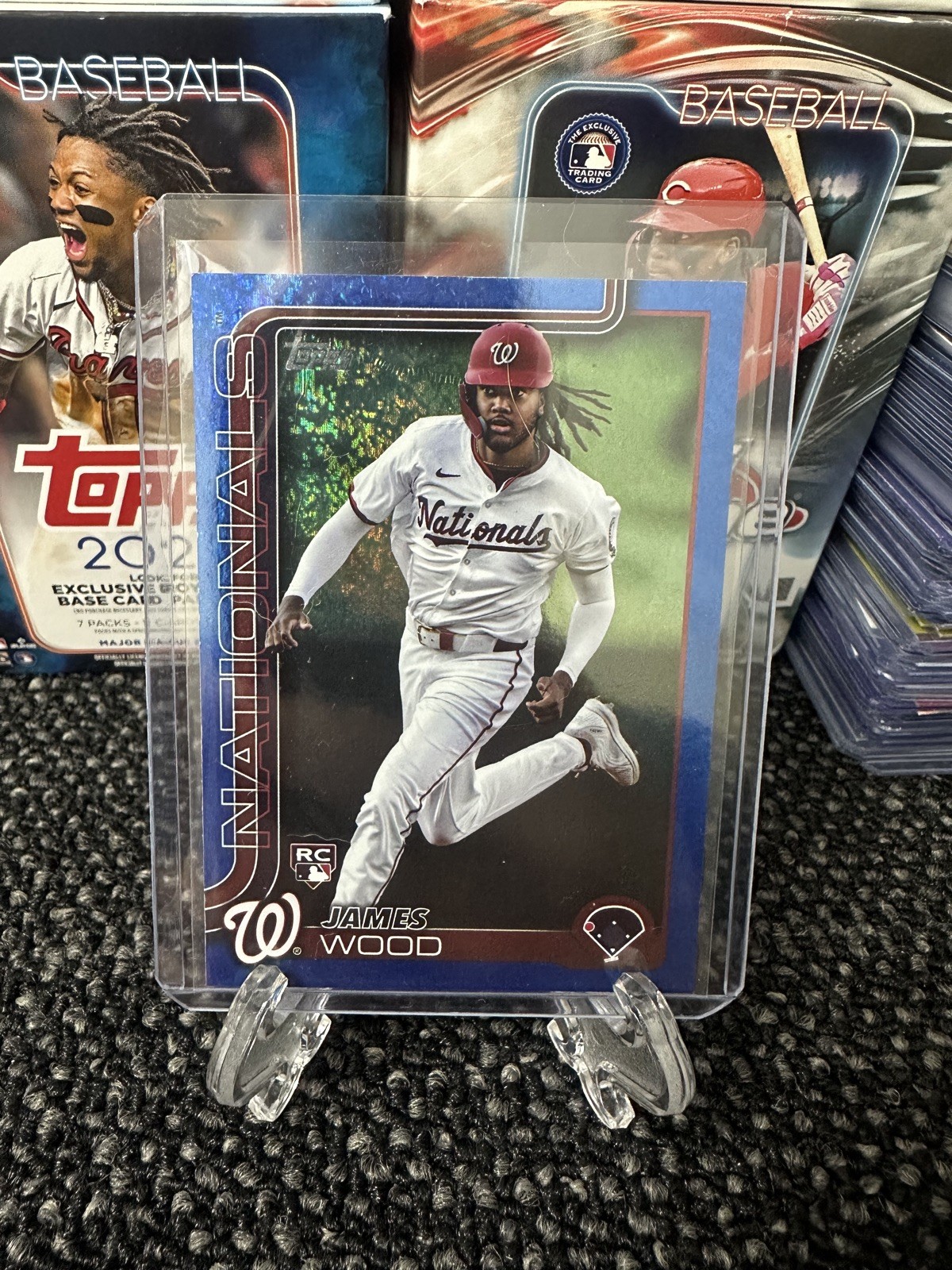 2025 Topps James Wood Blue Shimmer Foil /150 RC Rookie 181 Nationals🇺🇸