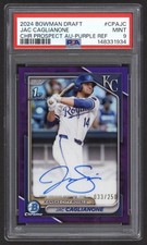 2024 Bowman Chrome Draft Purple Jac Caglianone 1st Rookie AUTO /250 PSA 9 MINT