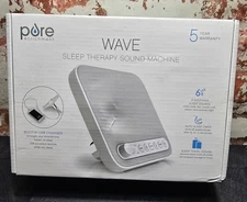 Pure Enrichment Wave Sleep Therapy Sound Machine USB Charger 6 Soothing Sounds