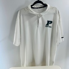 Adidas Football Polo Shirt Athletic Short Sleeve Logo White Size 2X-Large