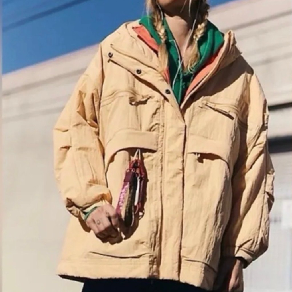 FREE PEOPLE MOVEMENT Billie Boxy Insulated Jacket M/L Nectar $248 