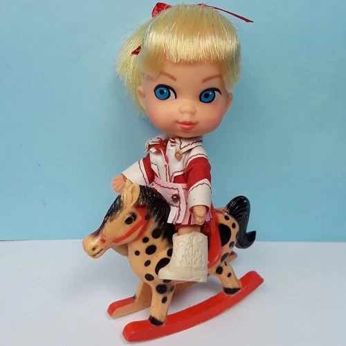 Vintage Mattel Liddle Kiddles CALAMITY JIDDLE Cowgirl Doll, Outfit, Boots, Horse