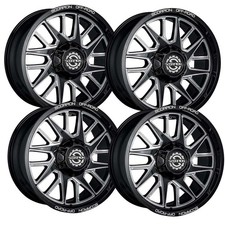 Set-4 Scorpion Hammer 22x10 5x1275x139.7 -19mm Black Milled Wheels 22 Inch Set-4 Scorpion Hammer 22x10 5x1275x139.7 -19mm Black Milled Wheels 22 Inch