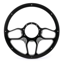 Billet Specialties Steering Wheel 12 Wrap 14in Win Lite Black Bc30102