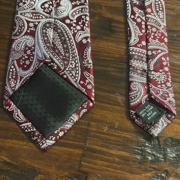 Corbata Birmania Bibas Paisley Seda Cuello - Diseñador, Accesorio Formal Foto 4 de 4