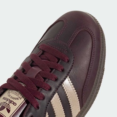 IF7004 adidas Originals Samba OG Maroon Crystal Sand Gold Metallic